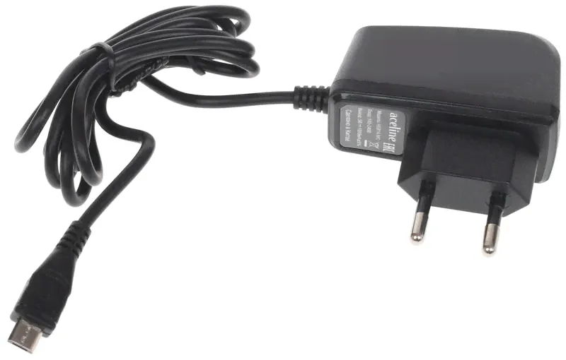 Сетевое зарядное устройство AceLine H5B1A 1000 мА micro USB черный Aceline