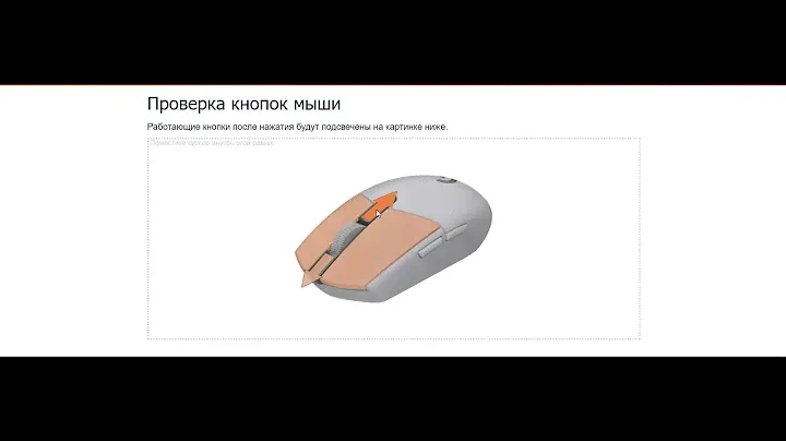 Мышка проводная Aceline CM-906BU - проверка кнопок мышки